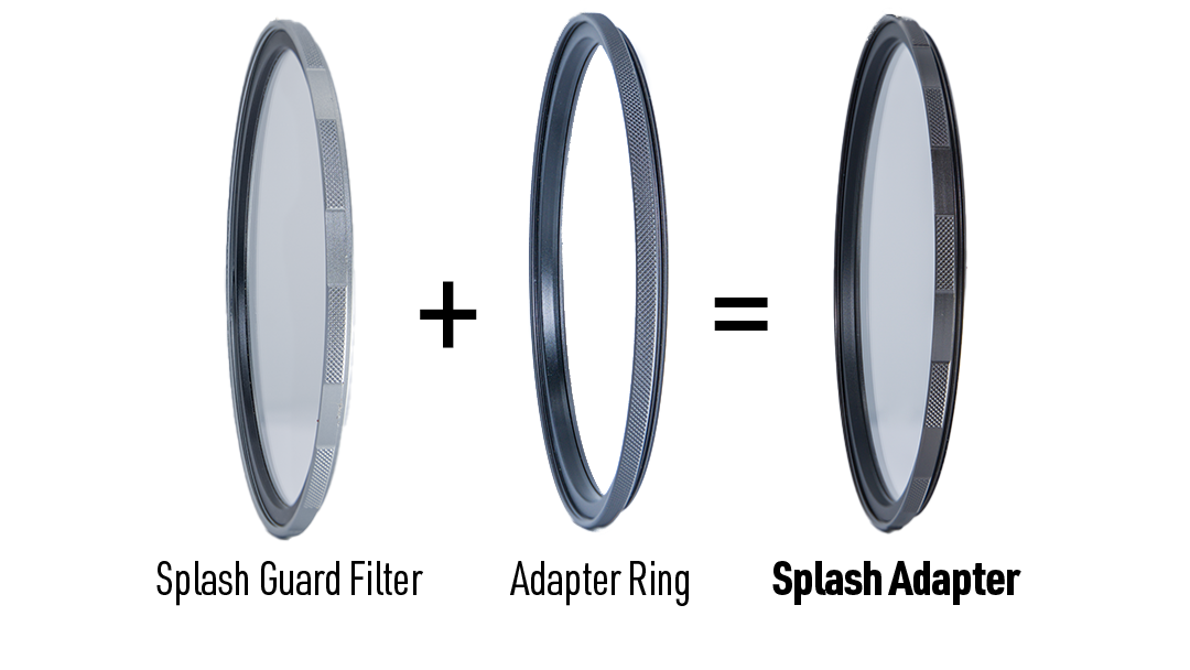 Lens Protector Splash Guard and Adapter Ring Creates a Splash Adapter 